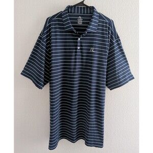 Rhoback Short Sleeve Performance Polo Men's Size 3XL Captain Stripe Blue Shirt